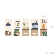 Load image into Gallery viewer, Monolike Magnetic Bookmarks Cosy cafe, Set of 5