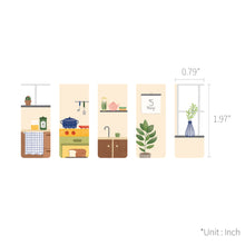 Load image into Gallery viewer, Monolike Magnetic Bookmarks Cosy kitchen, Set of 5