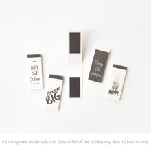 Load image into Gallery viewer, Monolike Magnetic Bookmarks Typography ver.1 + ver.2, 10 Pieces