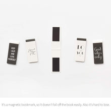 Load image into Gallery viewer, Monolike Magnetic Bookmarks Typography ver.2, Set of 5