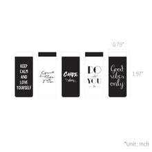Load image into Gallery viewer, Monolike Magnetic Bookmarks Typography ver.2, Set of 5