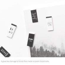 Load image into Gallery viewer, Monolike Magnetic Bookmarks Typography ver.2, Set of 5