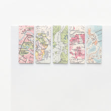 Load image into Gallery viewer, Monolike Magnetic Bookmarks Vintage Maps, Set of 5
