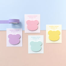 Load image into Gallery viewer, Monolike Bubble Bear Sticky-it - 8p Set Self-Adhesive Memo Pad 30 Sheets