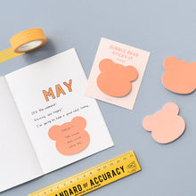 Load image into Gallery viewer, Monolike Bubble Bear Sticky-it - 8p Set Self-Adhesive Memo Pad 30 Sheets