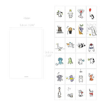 Load image into Gallery viewer, Monolike Buddy Postcards - mix 24 pack, unique and cute 24 animal Postcards