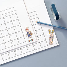 Load image into Gallery viewer, Monolike Happy and Lucky A4 Monthly + Weekly Planner pad, Camera + Bicycle SET - Academic Planner, Weekly & Monthly Planner, To-do list, Note pad, Scheduler