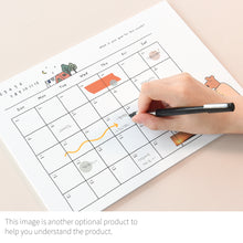 Load image into Gallery viewer, Monolike Happy and Lucky A4 Monthly + Weekly Planner pad, Camping + Reading SET - Academic Planner, Weekly & Monthly Planner, To-do list, Note pad, Scheduler