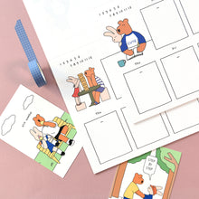 Load image into Gallery viewer, Monolike Happy and Lucky A4 Monthly + Weekly Planner pad, Camping + Reading SET - Academic Planner, Weekly & Monthly Planner, To-do list, Note pad, Scheduler