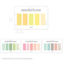 Load image into Gallery viewer, Monolike Color Palette Sticky Grid 500 C Set 4p - Self-Adhesive Memo Pad 30 sheets
