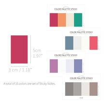 Load image into Gallery viewer, Monolike Color Palette Sticky Solid 401 B SET 4p - Self-Adhesive Memo Pad 30 sheets