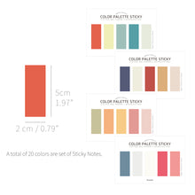 Load image into Gallery viewer, Monolike Color Palette Sticky Solid 501 A SET 4p - Self-Adhesive Memo Pad 30 sheets