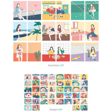 Load image into Gallery viewer, Monolike A5 FALL IN NEWTRO Diary Set, Morning - Academic Planner Weekly & Monthly Planner with PVC Cover, Zipper bag, Sticker