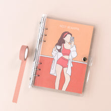 Load image into Gallery viewer, Monolike A5 FALL IN NEWTRO Diary Set, Morning - Academic Planner Weekly & Monthly Planner with PVC Cover, Zipper bag, Sticker