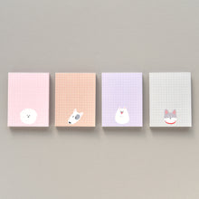 Load image into Gallery viewer, Monolike Memopad Doggy design SET - 4 Packs, 4 Different Designs, 100 Sheets Per Pad, Total 400 Sheets, Note pads, Writing pads