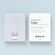 Load image into Gallery viewer, Monolike Memopad Doggy design SET - 4 Packs, 4 Different Designs, 100 Sheets Per Pad, Total 400 Sheets, Note pads, Writing pads