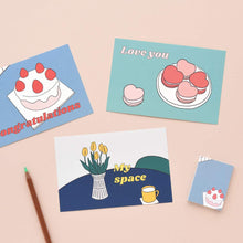 Load image into Gallery viewer, Monolike Fall in newtro Postcards - mix 24 pack, Emotional and lovely 24 girl postcards