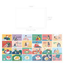 Load image into Gallery viewer, Monolike Fall in newtro Postcards - mix 24 pack, Emotional and lovely 24 girl postcards