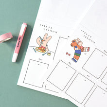 Load image into Gallery viewer, Monolike Happy and Lucky A4 Monthly + Weekly Planner pad, Flower + With you SET - Academic Planner, Weekly & Monthly Planner, To-do list, Note pad, Scheduler