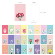 Load image into Gallery viewer, Monolike Flower for you Single card - mix 24 pack, lovely 24 Single card