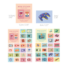 Load image into Gallery viewer, Monolike Wow Sticker Grocery Store + Fond Memories Set - Mini Size Cute Stickers, Square Stickers…