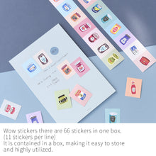 Load image into Gallery viewer, Monolike Wow Sticker Grocery Store + Fond Memories Set - Mini Size Cute Stickers, Square Stickers…