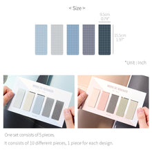 Load image into Gallery viewer, Monolike Magnetic Bookmarks Grid Ocean + Grid Misty, Set of 10