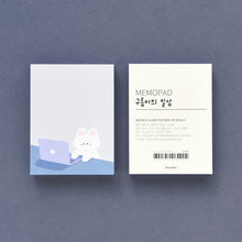 Load image into Gallery viewer, Monolike Memopad Gureum's Daily Life design SET - 4 Packs, 4 Different Designs, 100 Sheets Per Pad, Total 400 Sheets, Note pads, Writing pads