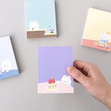 Load image into Gallery viewer, Monolike Memopad Gureum's Daily Life design SET - 4 Packs, 4 Different Designs, 100 Sheets Per Pad, Total 400 Sheets, Note pads, Writing pads