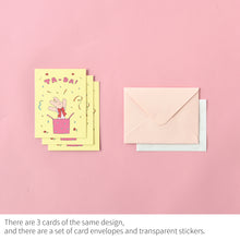 Load image into Gallery viewer, Monolike Day-by-day Card, Happy and Lucky Birthday - Mix 36 Mini Postcards, 36 envelopes, 36 stickers Package