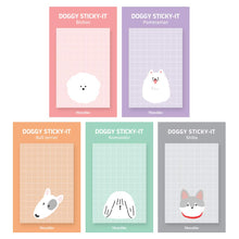 Load image into Gallery viewer, Monolike Doggy Sticky-it - 5p Set Self-Adhesive Memo Pad 50 Sheets