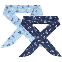 Load image into Gallery viewer, Monolike Cool Scarf Ocean Sky + Ocean Navy Fashion Item Neck Wrap Cooling Scarf