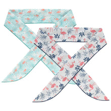 Load image into Gallery viewer, Monolike Cool Scarf Flamingo Mint + Flamingo Gray Fashion Item Neck Wrap Cooling Scarf