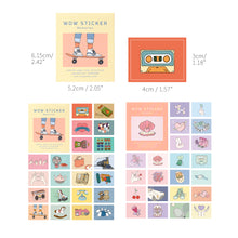 Load image into Gallery viewer, Monolike Wow Sticker Memories + Fantastic set - Mini Size Cute Stickers, Square Stickers