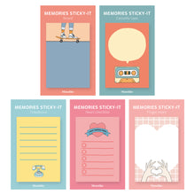 Load image into Gallery viewer, Monolike Memories Sticky-it - 5p Set Self-Adhesive Memo Pad 50 Sheets