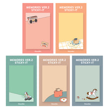 Load image into Gallery viewer, Monolike Memories Ver.2 Sticky-it - 5p Set Self-Adhesive Memo Pad 50 Sheets