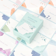 Load image into Gallery viewer, Monolike Message Thank you - Watercolor Card - Mix 40 Mini Postcards, 20 envelopes Package