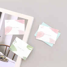 Load image into Gallery viewer, Monolike Message Thank you - Watercolor Card - Mix 40 Mini Postcards, 20 envelopes Package