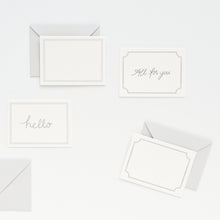 Load image into Gallery viewer, Monolike Message Blank gray Card - Mix 40 Mini Postcards, 20 envelopes Package