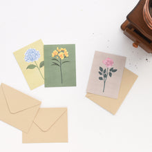 Load image into Gallery viewer, Monolike message card The flower - mix 40 cards, 20 envelopes pack, emotional and sophisticated mini cards