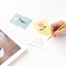 Load image into Gallery viewer, Monolike message card The flower - mix 40 cards, 20 envelopes pack, emotional and sophisticated mini cards