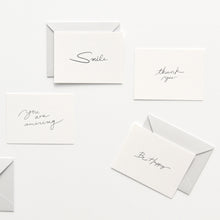 Load image into Gallery viewer, Monolike Message Typography Card - Mix 40 Mini Postcards, 20 envelopes Package