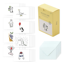 Load image into Gallery viewer, Monolike Message Buddy Card - Mix 40 Mini Postcards, 20 envelopes Package