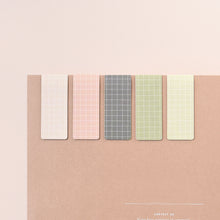 Load image into Gallery viewer, Monolike Magnetic Bookmarks Grid Misty, Set of 5