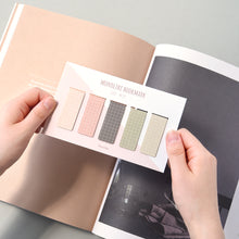 Load image into Gallery viewer, Monolike Magnetic Bookmarks Grid Misty, Set of 5