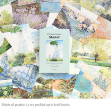 Load image into Gallery viewer, Monolike Claude Monet Postcard - mix 36 pack, Famous painting and Famous 36 Claude Monet postcards