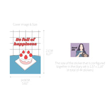 Load image into Gallery viewer, Monolike A5 FALL IN NEWTRO Ver.2 Diary Set, Be full of happiness - Academic Planner Weekly & Monthly Planner with PVC Cover, Zipper bag, Sticker