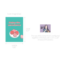 Load image into Gallery viewer, Monolike A5 FALL IN NEWTRO Ver.2 Diary Set, Enjoy the sweetness - Academic Planner Weekly & Monthly Planner with PVC Cover, Zipper bag, Sticker