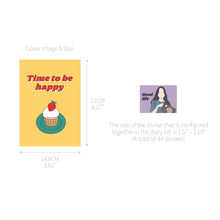 Load image into Gallery viewer, Monolike A5 FALL IN NEWTRO Ver.2 Diary Set, Time to be happy - Academic Planner Weekly & Monthly Planner with PVC Cover, Zipper bag, Sticker