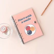 Load image into Gallery viewer, Monolike A5 FALL IN NEWTRO Ver.2 Diary Set, Start with a smile - Academic Planner Weekly & Monthly Planner with PVC Cover, Zipper bag, Sticker